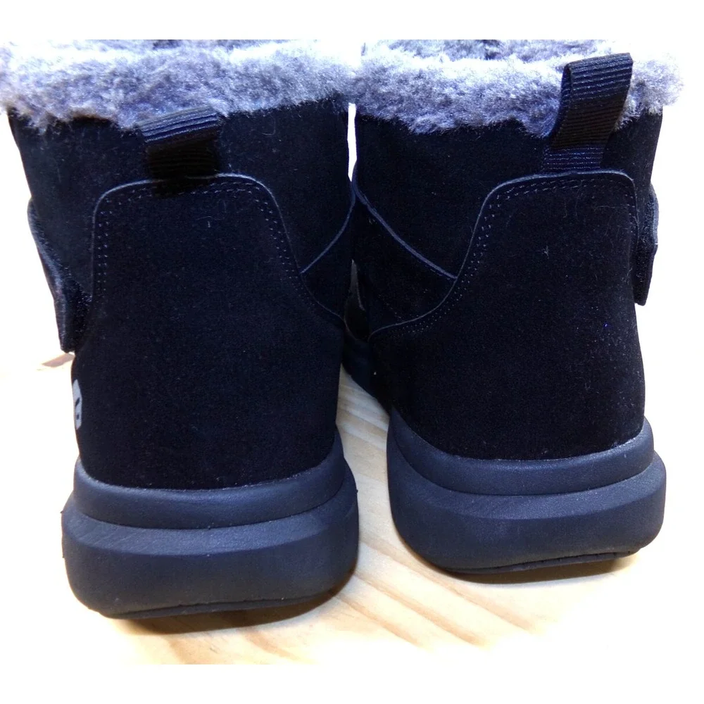 Fitville Marca Wide Fit Boots Mens Black Size 10 W Slip On Hook &‎ Loop Lined